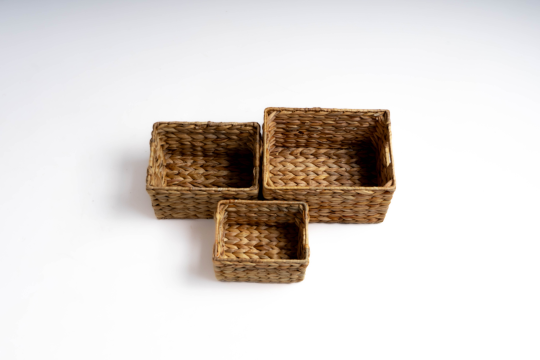 Set of 3 mini water hyacinth trays