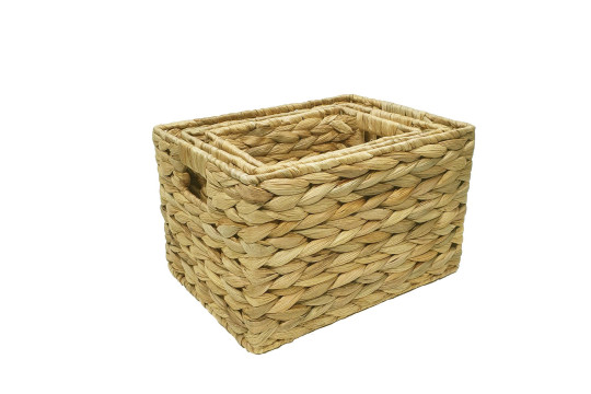 Set of 3 mini water hyacinth trays